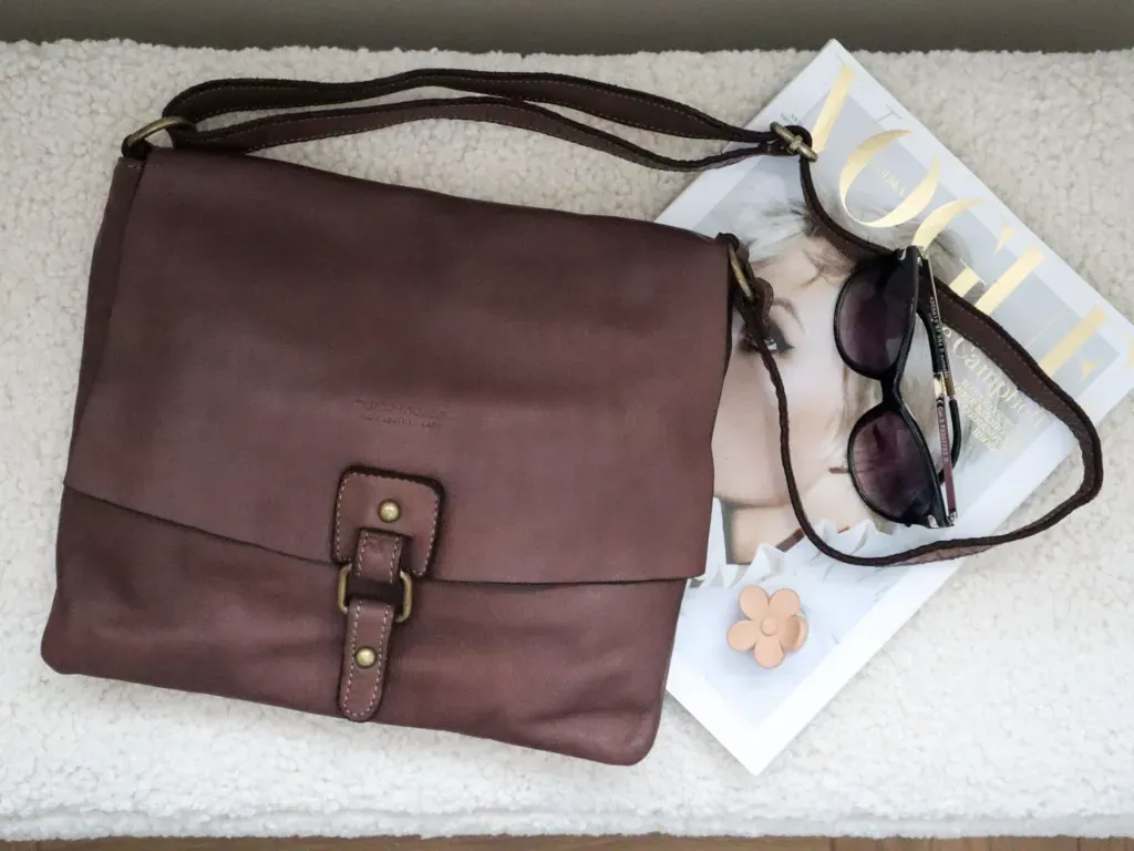 torebka ze skóry pranej